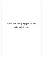 Một số cách kết hợp đậu phụ với thực phẩm khác tốt nhất potx