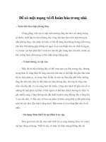 Để có một mạng wi-fi hoàn hảo trong nhà doc