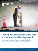 Creating a National Infrastructure Bank and Infrastructure Planning Council pot