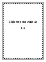 Cách chọn nhà tránh sát khí pptx