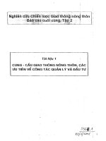 Cung cầu giao thông nông thôn, các ưu tiên về công tác quản lý và đầu tư pptx