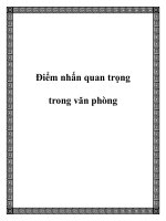 Điểm nhấn quan trọng trong văn phòng pot