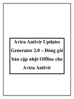 Avira Antivir Updates Generator 2.0 – Đóng gói bản cập nhật Offline cho Avira Antivir doc
