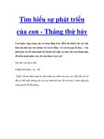 Tìm hiểu sự phát triển của con - Tháng thứ bảy docx