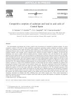 Competitive sorption of cadmium and lead in acid soils of central spain