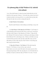 Các phương pháp cài đặt Windows 8 & Android trên netbook docx