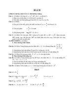 Đề ôn thi tốt nghiệp trung học phổ thông môn toán - Đề 30 docx