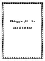 Không gian giải trí ổn định để linh hoạt docx