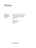 The Exchange Rate Exposure of U.S. and Japanese Banking Institutions potx