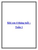 Khi con 4 tháng tuổi – Tuần 1 docx