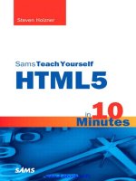Steven Holzner Sams Teach Yourself HTML5 in 10 Minutes docx