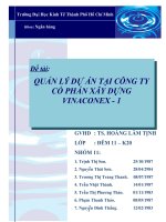 QUẢN LÝ DỰ ÁN TẠI CÔNG TY CỔ PHẦN XÂY DỰNG VINACONEX - 1