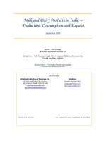 Milk and Dairy Products in India – Production, Consumption and Exports doc