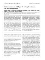 Báo cáo khoa học: Solution structure and stability of the full-length excisionase from bacteriophage HK022 pot