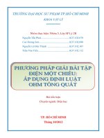 PHƯƠNG PHÁP GIẢI BÀI TẬP ĐIỆN MỘT CHIỀU: ÁP DỤNG ĐỊNH LUẬT OHM TỔNG QUÁT doc