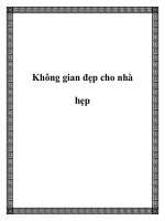 Không gian đẹp cho nhà hẹp pptx