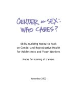 Skills-Building Resource Pack on Gender and Reproductive Health for Adolescents and Youth Workers pot