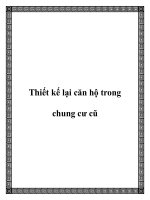 Thiết kế lại căn hộ trong chung cư cũ ppt