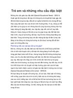 Trẻ em và những nhu cầu đặc biệt ppt