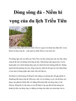 Dòng sông đá - Niềm hi vọng của du lịch Triều Tiên docx