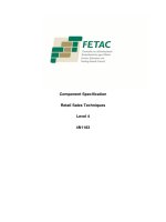 Component Specification Retail Sales Techniques Level 4 - 4N1183 pot