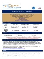 GENERAL FACT SHEET 2012/2013: Queen’s School of Business, Centre for International Management pptx