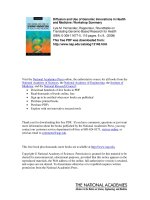 Diffusion and Use of Genomic Innovations in Health and Medicine: Workshop Summary pot