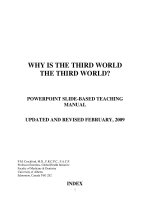 WHY IS THE THIRD WORLD THE THIRD WORLD? POWERPOINT SLIDE-BASED TEACHING MANUAL potx