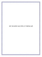 ĐỀ THI MÔN NGUYÊN LÝ THỐNG KÊ potx