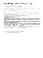 Soạn bài đọc tiểu thuyết và truyện ngắn