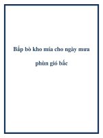 Bắp bò kho mía cho ngày mưa phùn gió bấc pptx