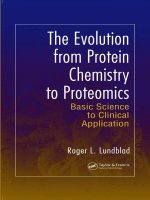The Evolution from Protein Chemistry to Proteomics Basic Science to Clinical Application potx