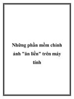 Những phần mềm chỉnh ảnh ăn liền trên máy tính docx