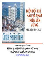 BIẾN ĐỔI KHÍ HẬU VÀ PHÁT TRIỂN BỀN VỮNG pot