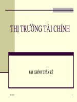 Bài giảng chính sách tiền tệ chương 6 thị trường tài chính