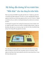 Hệ thống dẫn đường hỗ trợ tránh bão: “Mắt thần” cho tàu thuyền trên biển ppt