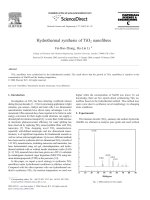 hydrothermal synthesis of tio2 nanofibres