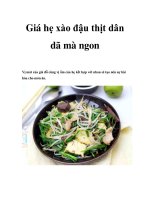Giá hẹ xào đậu thịt dân dã mà ngon pot