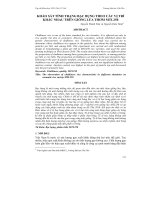 KHẢO SÁT TÍNH TRẠNG BẠC BỤNG THEO CÁC VỊ TRÍ KHÁC NHAU TRÊN GIỐNG LÚA THƠM MTL250 potx