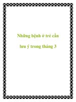 Những bệnh ở trẻ cần lưu ý trong tháng 3 pdf