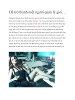 Để trở thành một người quản lý giỏi… ppt