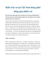 Kiến trúc sư tại Việt Nam đang phải đóng quá nhiều vai pdf
