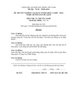 đề thi tốt nghiệp cao đẳng nghề hướng dẫn du lịch môn thi lý thuyết nghề mã đề thi hddl - lt (11)