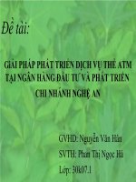 GiẢI PHÁP PHÁT TRIỂN DỊCH VỤ THẺ ATM TẠI NGÂN HÀNG ĐẦU TƯ VÀ PHÁT TRIỂN CHI NHÁNH NGHỆ AN pdf