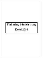 Tính năng hữu ích trong Excel 2010 docx