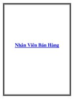Nhân Viên Bán Hàng ppt