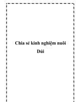 Chia sẻ kinh nghiệm nuôi Dúi pptx