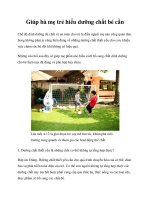 Giúp bà mẹ trẻ hiểu dưỡng chất bé cần docx