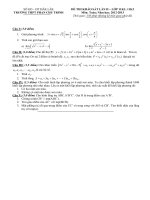 ĐỀ THI KHẢO SÁT LẦN II – LỚP 11K1 - 11K2 Môn Toán năm học 2012-2013 doc