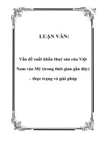 LUẬN VĂN: Vấn đề xuất khẩu thuỷ sản của Việt Nam vào Mỹ (trong thời gian gần đây) – thực trạng và giải pháp pot